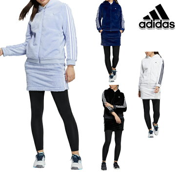 アディダス ゴルフ 2021年秋冬モデル レディース スリーストライプス ボアフリース3点セットアップ BO212 【21】adidas golf ゴルフウエア ボア素材上下セット+レギンス