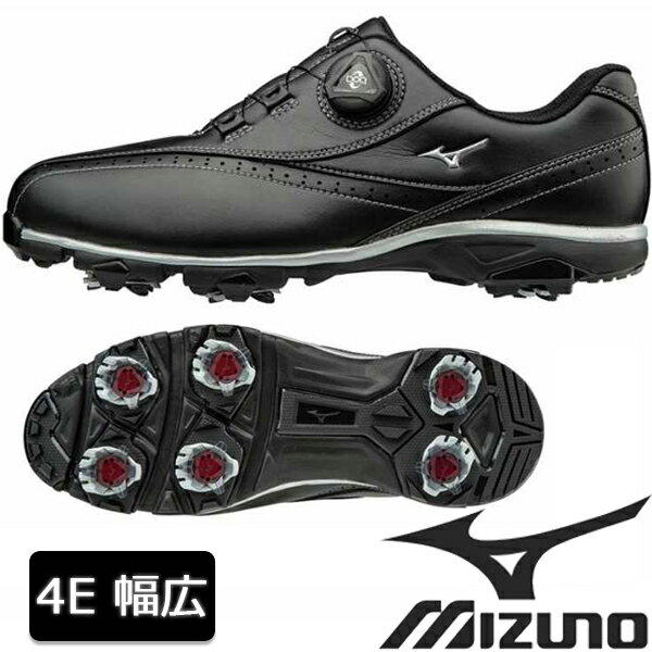 楽天パワーゴルフ（PowerGolf）【残り24.5cm 25cm】MIZUNO ミズノ ゴルフシューズ メンズ 51GQ1740 ワイドスタイル002 ボア EEEE 4E 幅 幅広 ソフトスパイク EEEE セール 特価 シューズ 高級感溢れるディテール、機能と美しさにこだわり作り上げられたミズノゴルフシューズをお試しください【19】