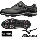 【残り24.5cm 25cm】MIZUNO ミズノ ゴルフシューズ メンズ 51GQ1740 ワイドスタイル002 ボア EEEE 4E 幅 幅広 ソフトスパイク EEEE セール 特価 シューズ 高級感溢れるディテール、機能と美しさにこだわり作り上げられたミズノゴルフシューズをお試しください【19】