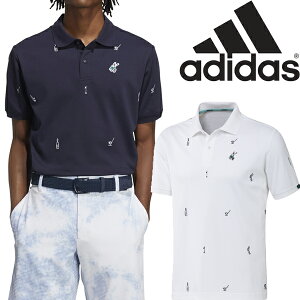 ★アディダス ゴルフ 2022年春夏モデル メンズ PG モノグラム半袖ポロシャツ TC573【22】adidas golf ゴルフウエア