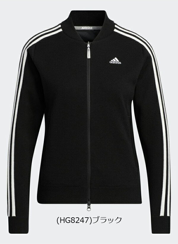 【50％OFF】アディダス ゴルフ 秋冬モデル レディース スリーストライプス 防風 長袖ライニングフルジップセーター UW926【22】adidas golf