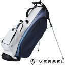 ベゼル ヴェゼル VESSEL ユニセックス Player3.0 スタンド キャディーバッグ 8.5型 6分割 3.4kg 8530120 COAST DOUBLE ／ COAST SINGLEキャディバッグ【22】