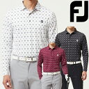 ★SALE★フットジョイ 秋冬モデル メンズ タイプリント 長袖サーモボタンダウンシャツ FJ-F22-S11【22】Footjoy ゴルフウエア