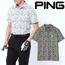 ピンアパレル PING 2022年春夏モデル メンズ ロゴジャガード 半袖ポロシャツ 621-2160300【22】ピン ゴルフウエア