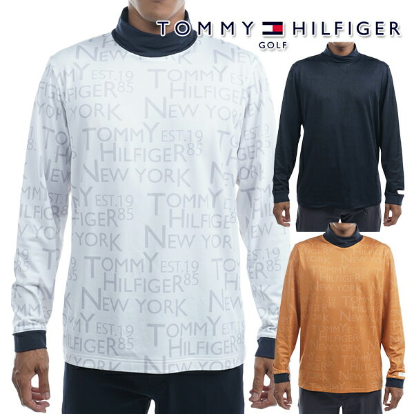 トミーヒルフィガー 秋冬モデル メンズ ストレッチウォーム ハイネックロゴ 長袖シャツ THMA283 TOMMY HILFIGER