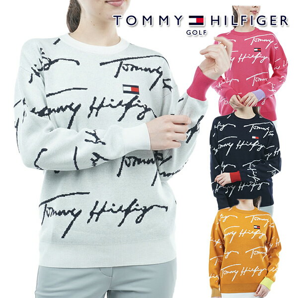 トミーヒルフィガー 秋冬モデル レディース シグネチャー クルーネックセーター THLA255 TOMMY HILFIGER