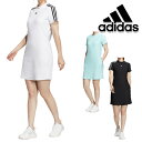 アディダスゴルフ 2023年春夏モデル レディース スリーストライプス 半袖 モックネック ワンピース NMJ63 adidas golf 【23】