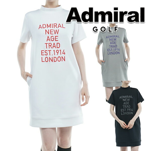 アドミラル ゴルフ 2023年秋冬モデル レディース エンボス ダンボールニット ワンピース ADLA363 Admiral GOLF【23】