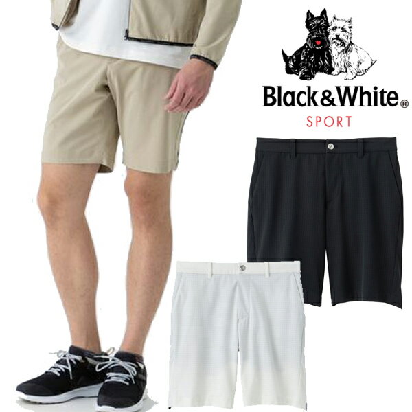 ブラック＆ホワイト 春夏モデル WHITE LINE メンズ ショートパンツ BGS5602WQ Black&White