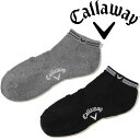キャロウェイ メンズ ロゴ 表パイル アンクルソックス C22293100 【22】Callaway Golf