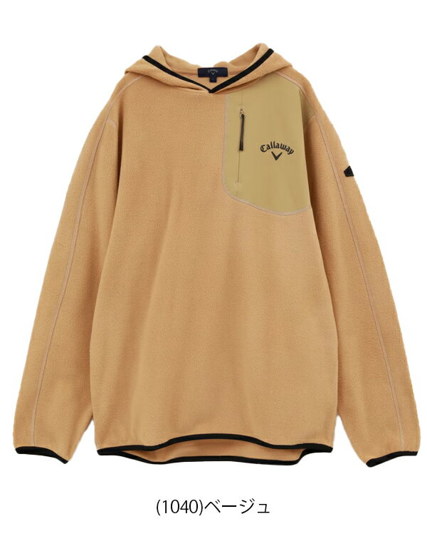 【特価】キャロウェイ アパレル 秋冬モデル メンズ フリースパーカー C23217107 Callaway 保温 温かい【23】