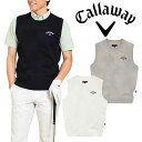 キャロウェイ アパレル 2023年秋冬モデル メンズ カモフラ柄 ジャカード ニットベスト C23219100 Callaway【23】