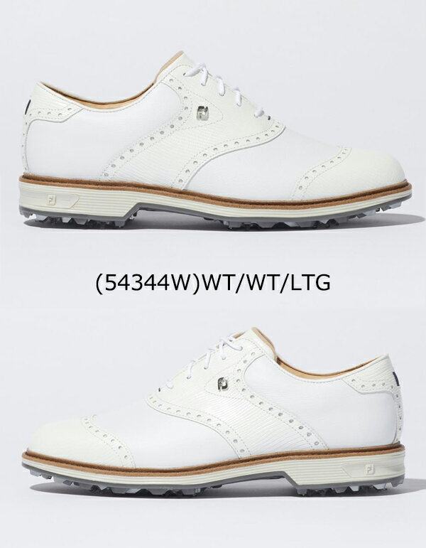 フットジョイ メンズ ドライジョイズプレミア ウィルコックス シューレース スパイクゴルフシューズ FootJoy W :ワイド(3E相当) (54344W)WT/WT/LTG (54345W)BK/BK/BK 【23】