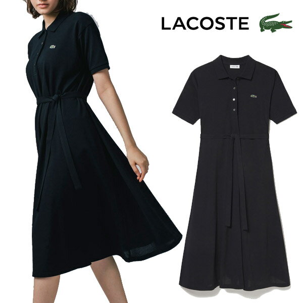 ラコステ 2023年春夏モデル レディース ワンピース EF571LJ-99 鹿の子地マキシ丈ドレス【23】のサムネイル