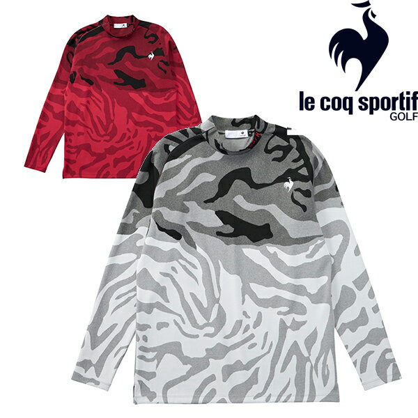 ルコック 2023年秋冬モデル メンズ 【RIJOUME】マーブルジャガード ハイネック 長袖シャツ QGMWJB25【23】le coq sportif [ルコックスポルティフ](4)