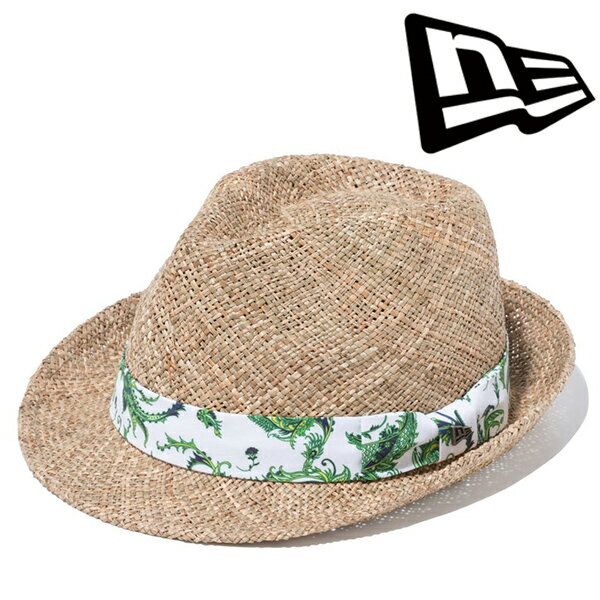 ★最大P10倍スタート★ニューエラ 春夏モデル メンズ NEW ERA The Trilby Seagrass グログランバンド ホワイトペイズリー シルバーピン 13517842 