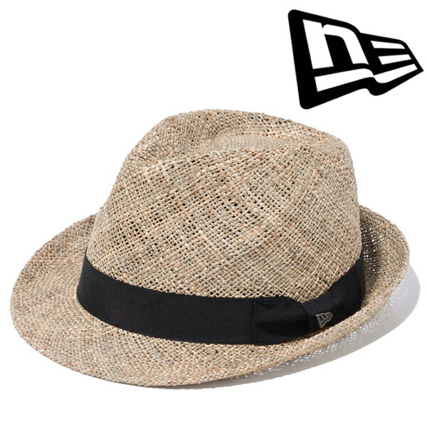 ニューエラ 2023年春夏モデル メンズ NEW ERA The Trilby Seagrass グログランバンド ブラック シルバーピン 1351784…