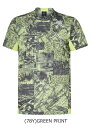 【残り、グリーンプリントMサイズ、1枚限り】オークリー 2023年春夏モデル メンズ SKULL ICY BREATH DIGITAL MOCK SHIRT モックネック 半袖シャツ FOA405139 OAKLEY【23】
