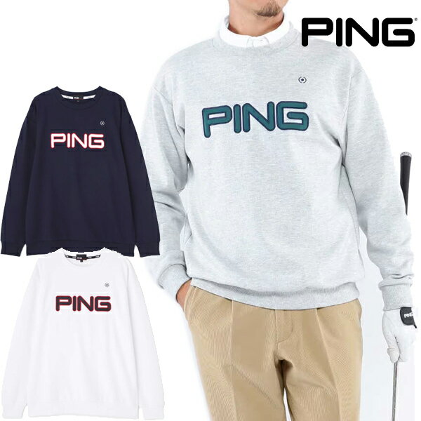 ピン アパレル 2023年秋冬モデル メンズ PING ロゴプルオーバー 621-3262805 PING GOLF【23】