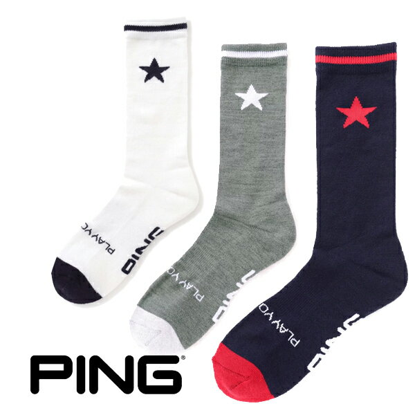 ピン アパレル メンズ 蓄熱系 ミドルソックス 621-3286809 PING GOLF【23】