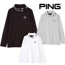 ピン アパレル 2023年秋冬モデル レディース 起毛 ストレッチ 長袖 ハイネックシャツ 622-3269008 PING GOLF 温かい シャツ【23】