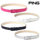 【残り、シルバーのみ】ピン アパレル 2023年秋冬モデル レディース PING ロゴ 細ベルト 622-3282812 PING GOLF【23】