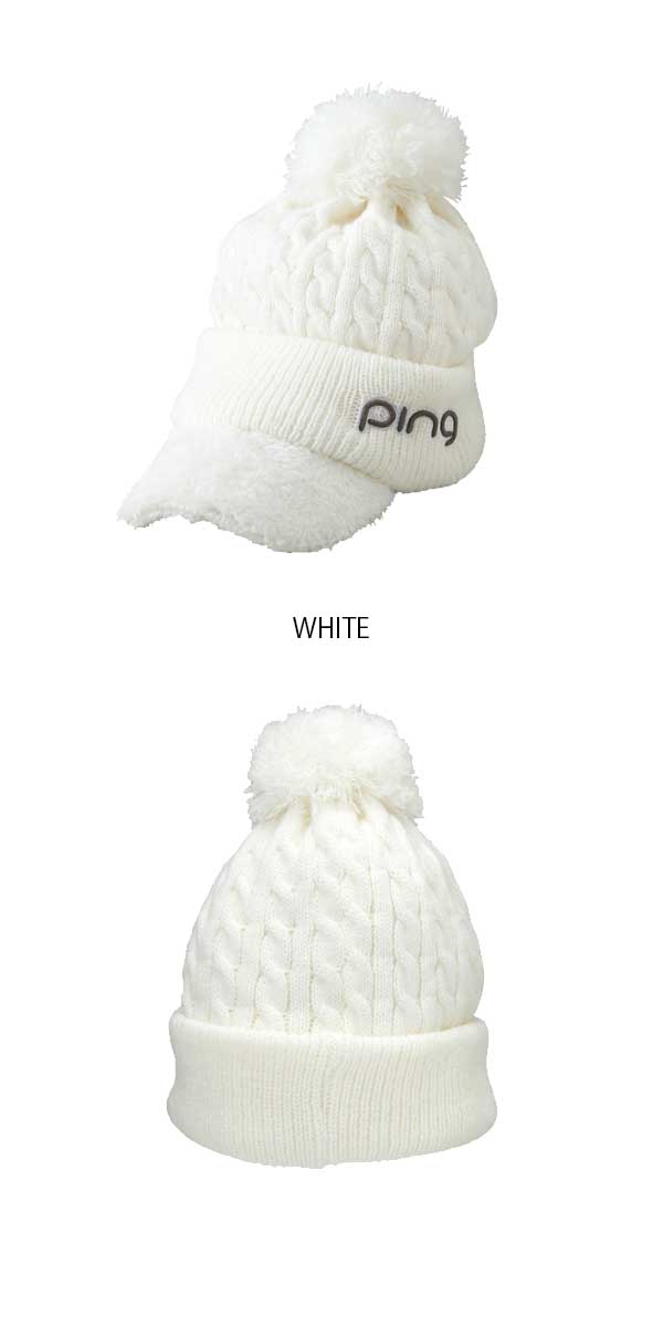 ピンゴルフ レディース CABLE STITCH BRIM キャップ HW-L2307 PING GOLF ニットキャップ かわいい 温かい【23】