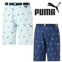 プーマゴルフ 2023年春夏モデル メンズ フラッグ シアサッカー ショートパンツ ベルト付き 622429 PUMA GOLF 