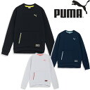 プーマゴルフ 2023年秋冬モデル メンズ ストレッチ スローガン クルー スウェット プルオーバー 624909 PUMA GOLF 【23】