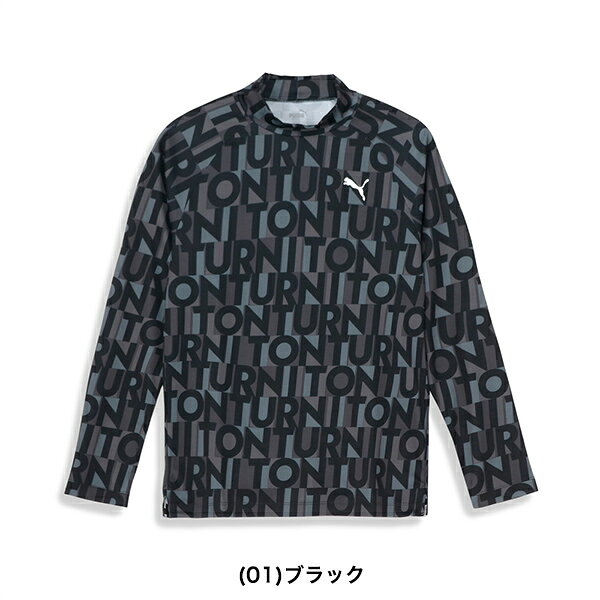 【特価】プーマゴルフ 秋冬モデル メンズ ストレッチ カノコ AOP 長袖モックネック...