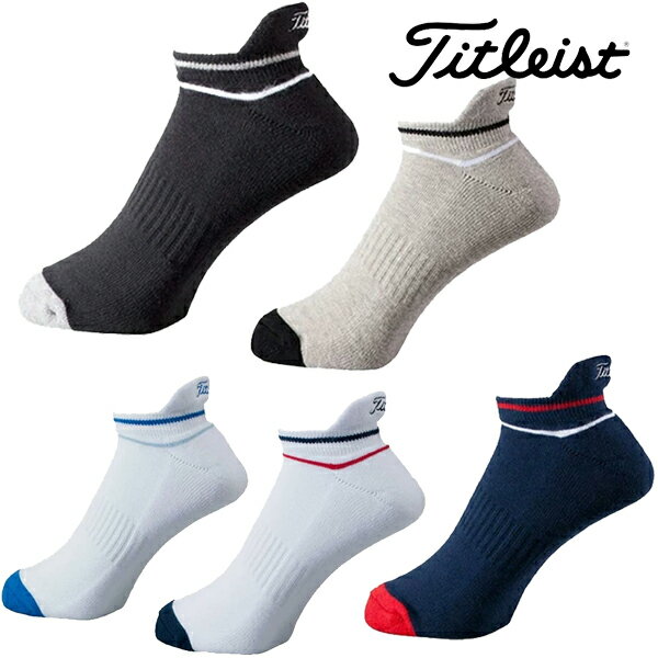 タイトリスト メンズ ショートソックス TSMS1996 Titleist 銀イオン 抗菌防臭 ゴルフ ソックス【23】