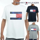 トミーヒルフィガー 2023年春夏モデル メンズ カモフラージュ フラッグ モックネック 半袖シャツ THMA312 TOMMY HILFIGER【23】