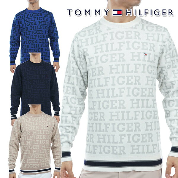 トミー・ヒルフィガー トミーヒルフィガー 2023年秋冬モデル メンズ トーナルロゴ クルーネックセーター THMA379