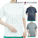 トミーヒルフィガー 2023年春夏モデル レディース ビッグロゴ モックネック 半袖シャツ THLA310 TOMMY HILFIGER【23】