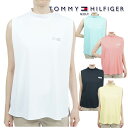 トミーヒルフィガー 2023年春夏モデル レディース ショルダータック ハイネック ノースリーブ シャツ THLA324 TOMMY HILFIGER【23】