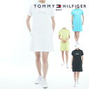 トミーヒルフィガー 2023年春夏モデル レディース THキューブ エンボスコンビ 半袖 ワンピース THLA343 TOMMY HILFIGER【23】