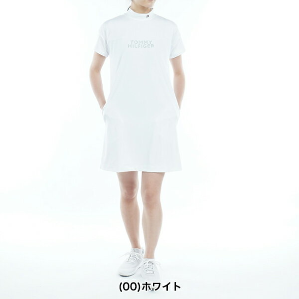 【特価】トミーヒルフィガー 春夏モデル レディース THキューブ エンボスコンビ 半袖 ワンピース THLA343 TOMMY HILFIGER【23】