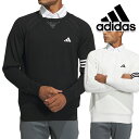 アディダスゴルフ 2024年春夏モデル メンズ 3ストライプス クルーセーター IKK81 adidas golf 【24】