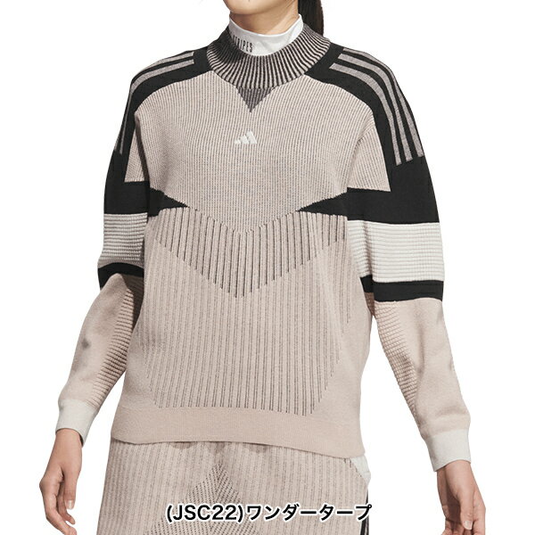 【特価】アディダス 秋冬モデル レディース adidas アーカイブグラフィック モックネック 長袖セーター jsc22 【24】