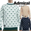 アドミラル 2024年秋冬モデル メンズ フラッグジャカード クルーセーター ADMA453 Admiral GOLF【24】