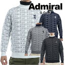 アドミラル 2024年秋冬モデル メンズ BIG ランパント ロゴモック ネックセーター ADMA480 Admiral GOLF【24】