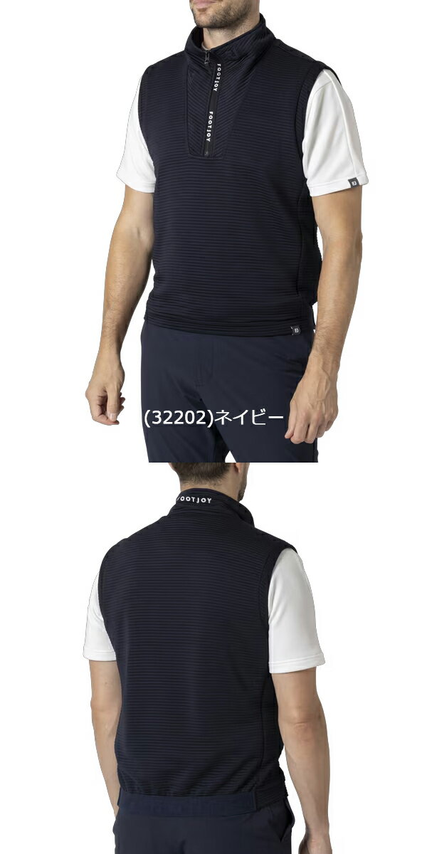 【特価】【残り、Lサイズ、1枚限り】フットジョイ 秋冬モデル メンズ ポコエット ハーフジップ ベスト FJ-F24-M01【24】
