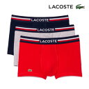 ラコステ 2024年秋冬モデル メンズ トリコロール ボーダー 3パック ボクサーパンツ 5H3386-10 LACOSTE 3枚セット【24】