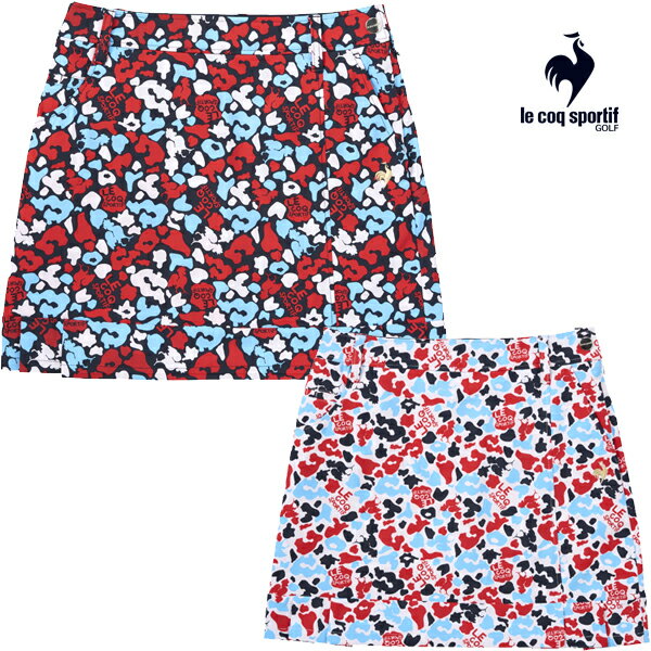 ルコック 2024年春夏モデル レディース ニワトリアート 総柄 スカート QGWXJE07【24】le coq sportif [ルコックスポルティフ]