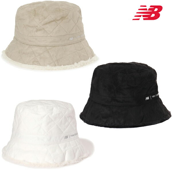★予告11/4 20時-★【パワーゴルフで2点以上購入すると最大P10倍！※要エントリー】ニューバランス 2024年秋冬モデル レディース キルト バケット ハット 012-4287511 NEW BALANCE GOLF【24】