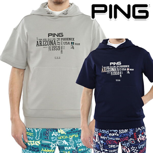ピンゴルフ 2024年春夏モデル メンズ ping 【PING APPAREL】プルオーバーフーディーカットソー ＜NATIVE＞ (MENS) 6214163201 【24】