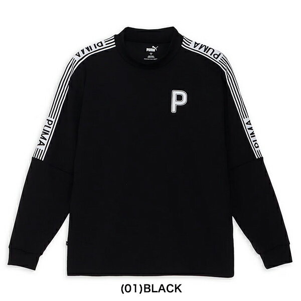 【特価】プーマゴルフ 秋冬モデル メンズ ゴルフ PC ストレッチ ジャカード テープ モックネック 長袖シャツ 630428 PUMA GOLF 【24】