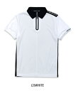 【残り、ホワイトLサイズ、1枚限り】SY32 2024年春夏モデル メンズ LASER ZIP UP POLO 半袖シャツ SYG-24S28 エスワイ32【24】