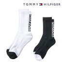 トミーヒルフィガー 2024年春夏モデル メンズ バックロゴ ミドルソックス THMB4SEM TOMMY HILFIGER【24】