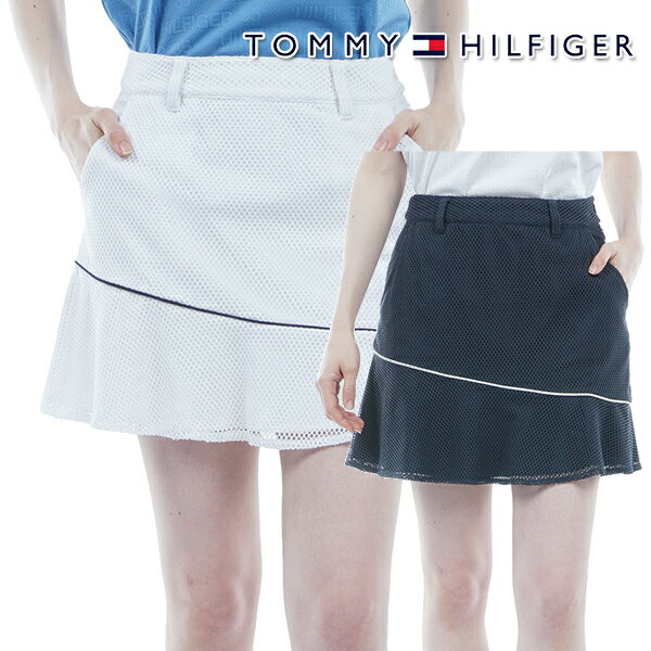 トミーヒルフィガー 2024年春夏モデル レディース レースフレア スカート THLA414 TOMMY HILFIGER【24】